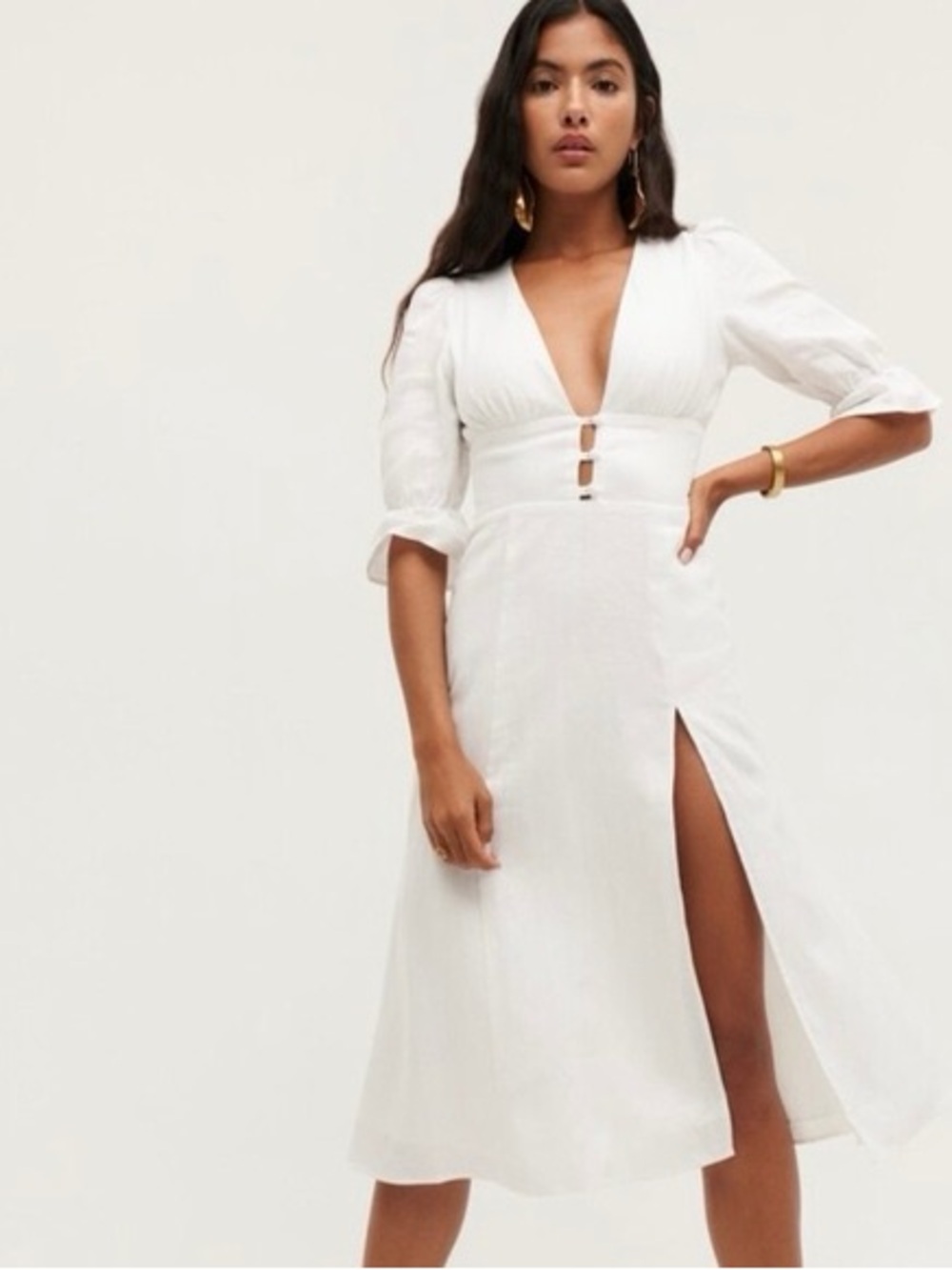 Reformation Maribel Linen Dress